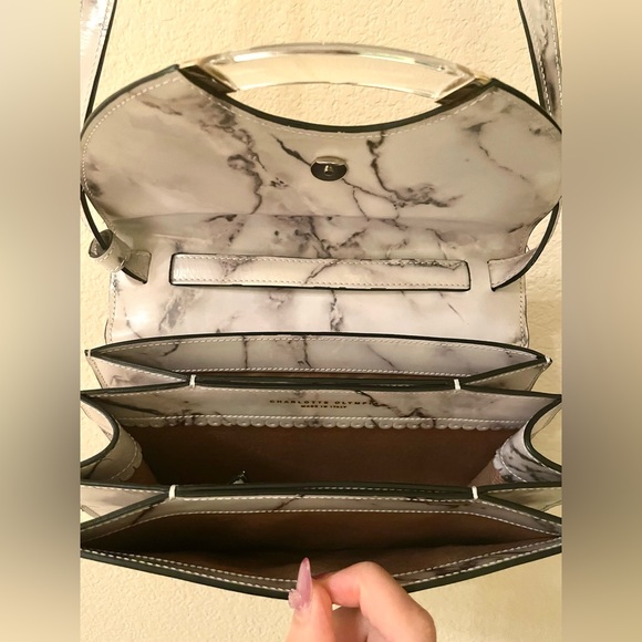EUC Charlotte Olympia Newman Marble Leather Crossbody/Shoulder Bag & Comb Set - Picture 13 of 16